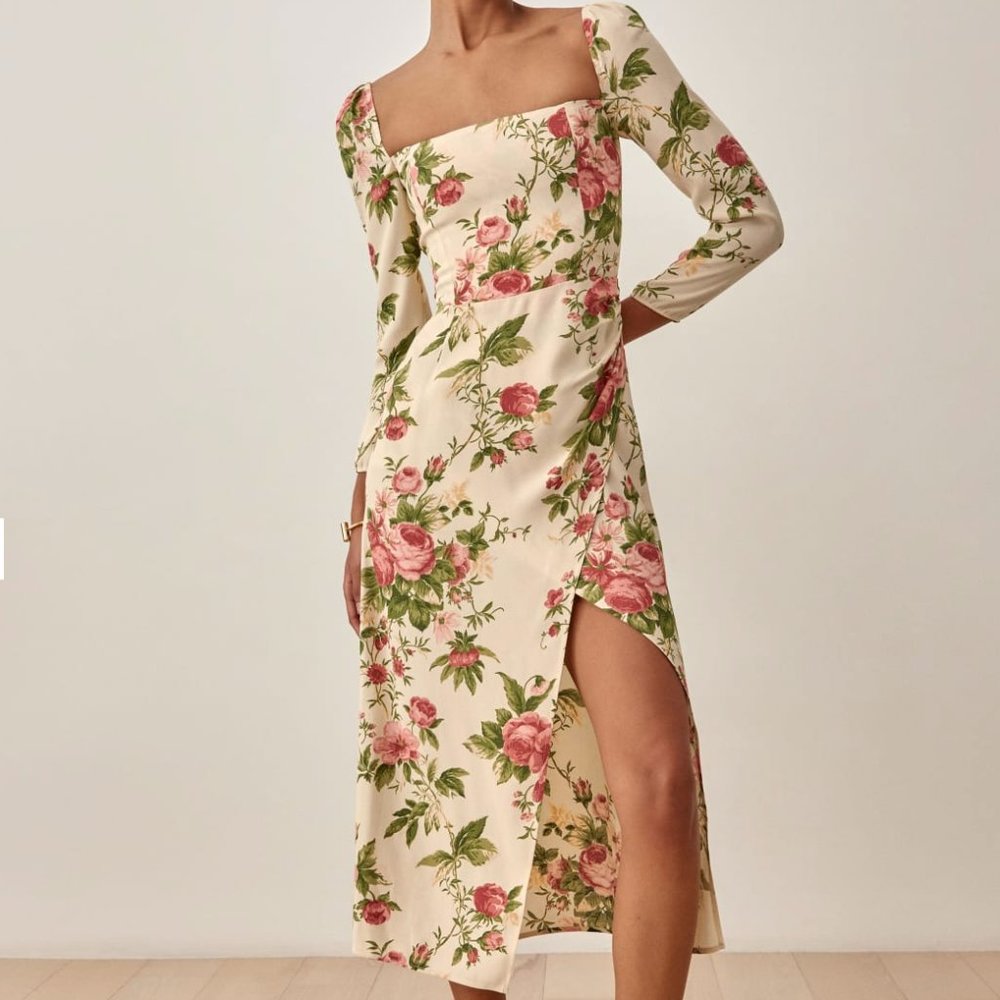 Reformation Hilda Dress in Jadin